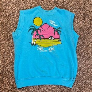 Vintage Indiana University Little 500 Sleeveless Sweatshirt.